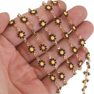 Alode 漂亮花朵 DIY 鏈條 B款 1m, 黑色, 1個