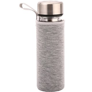 뷰레이터닷컴 베이크 무지 물병가방 550ml, 그레이, 1개