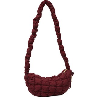 Hilio 絎縫荷包蝴蝶結雲朵包, 酒紅色