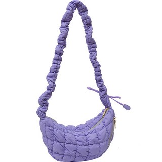 Hilio 絎縫荷包蝴蝶結雲朵包, 紫色