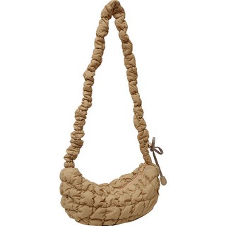 Hilio 絎縫荷包蝴蝶結雲朵包, 米色