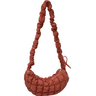 Hilio 絎縫荷包蝴蝶結雲朵包, 磚紅色