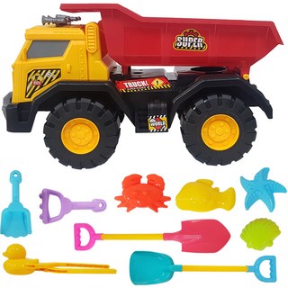 agaplus 砂石車沙灘玩具組, 1個, 混合顏色