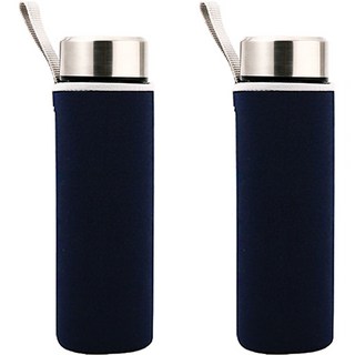 뷰레이티닷컴 베이크 무지 물병가방 360ml, 네이비, 2개