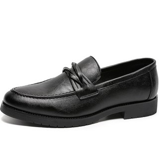 Silverse 男士手工皮革麻花編織優質樂福鞋 FR053