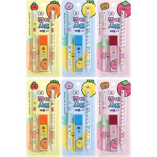 핑크풋 2000 당근친구들 깎이 샤프 3종, 2mm, 2세트