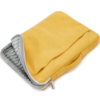 KINMAC 360 Shield 筆電包, 燈芯絨芥末黃