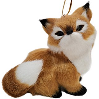 聖誕羊毛氈狐狸, 棕色, 10cm, 1個