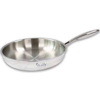 HANIL STAINLESS STEEL IH爐適用Baily系列5層不鏽鋼平底鍋, 24cm, 1個