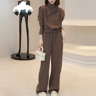 Paperments 高領T恤 + 寬褲套裝 06924