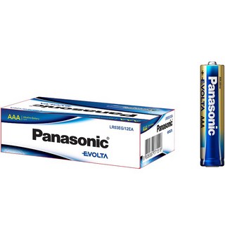 Panasonic EVOLTA 頂級鹼性 AAA 電池 LRO3EG, 12入, 1個