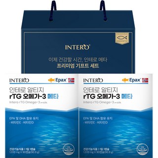 INTERO rTG Omega-3魚油禮盒組, 90顆, 2盒