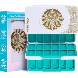 HOHOO 任天堂 Switch 遊戲卡收納盒 王國之淚 薩爾達主题 48格, 單一商品, 1個