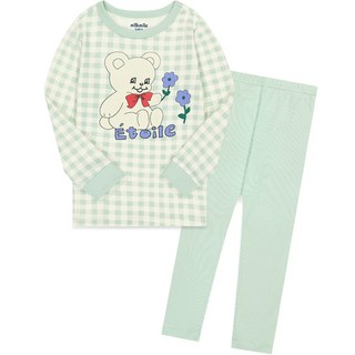 milkmilelolo 兒童香氛小熊九分家居服上下套裝