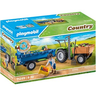 Playmobil 摩比人 拖拉機與拖車 71249, 1個