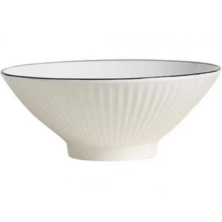 Modern G 優雅黑邊麵碗 20.7 x 20.7 x 8.2 cm YJ273, 白色, 1個