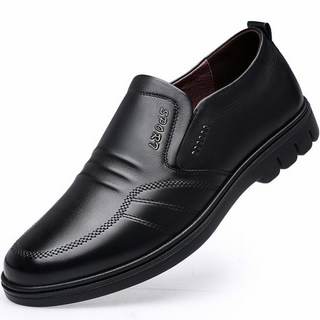 Silvers 男士緩震皮革套入式休閒皮鞋 FR041