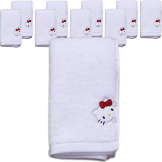 三麗鷗角色洗臉毛巾 170g pani-ys-0801, 白色, 10個