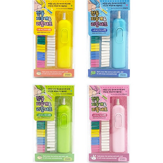 misoro 3500 電動橡皮擦 4件組 2233, 黃色, 藍色, 綠色, 粉紅色, 1套