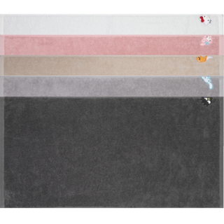 三麗鷗角色洗臉毛巾 30支棉紗 170g x 5款組 pani-ys-0801, 白色, 粉紅色, 米色, 銀色, 深灰色, 5個