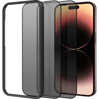 모란카노 풀커버 프라이버시 강화유리 휴대폰 액정보호필름 2p 세트, 1세트