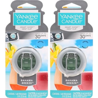 YANKee CANDLe 出風口夾式車用芳香劑, 2個, 巴哈馬微風