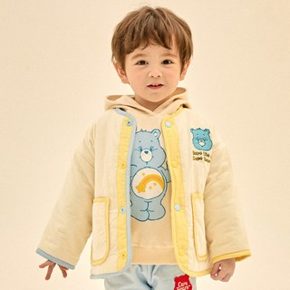 Care Bears 童款心願熊刺繡撞色大口袋燈芯絨鋪棉外套