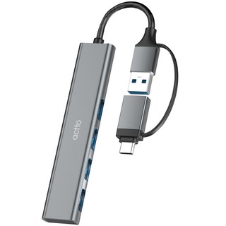 actto USB C타입 4埠 擴充多埠集線器 HUB-57, 1個