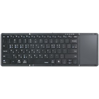 아이노트 터치패드 블루투스 무선 접이식 키보드, 블랙, X-FOLDING XK905B, 제조사축