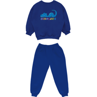兒童U-Kids Slip Dino大學T長褲套裝