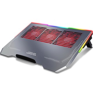 NOVELVIEW 散熱魔獸 F3 鋁合金 RGB 筆記型電腦支架, 紅色
