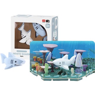 HALFTOYS 哈福玩具 立體透視模型系列 教具 童心未泯 幼兒 磁鐵玩具, 大白鯊, 1個