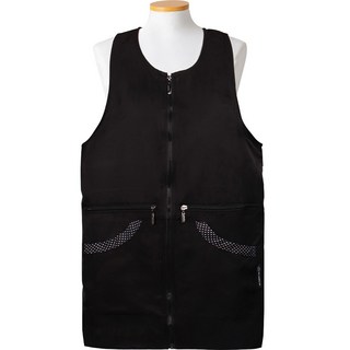 Rosahome 圓點背心圍裙 FREE, 黑色, 1個