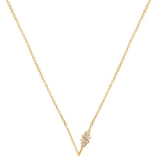 semijuwelry 女用14K Lovely V字項鍊 + 購物袋