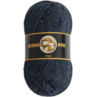 Yarna 美麗諾羊毛10股編織線, 304 靛藍混色, 1捆