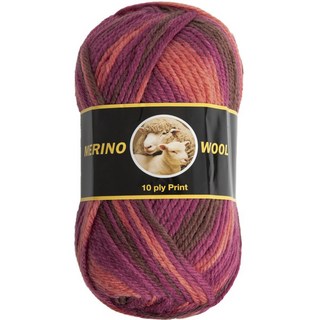 Yarna 美麗諾羊毛10層針織紗 100g, 85388 橘櫻桃混色, 1捆