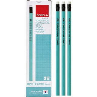 동아 스쿨 연필 2B, 민트, 12개