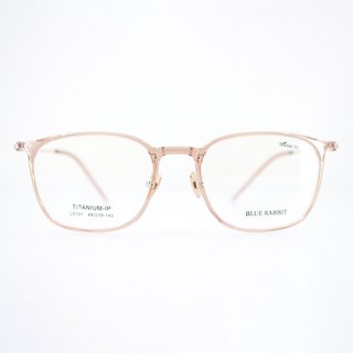 BLUE RABBIT 超輕量羽感貼合IP鈦金屬方形粗框 抗紫外線/電磁波/藍光眼鏡 5.4g L9107