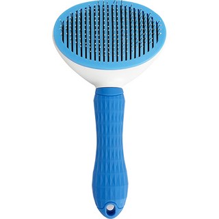 마이티펫 반려동물 원터치 털제거 마사지 브러쉬, 블루, 1개