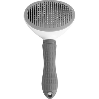 마이티펫 반려동물 원터치 털제거 마사지 브러쉬, 그레이, 1개