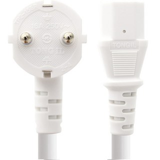 솔탑 국산 고용량 AC코드 16A 파워케이블 220V 화이트 SOLTOP-1416, 1개, 2m