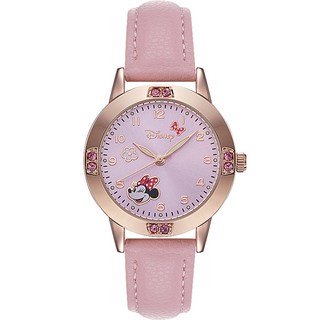 迪士尼 米妮角色 學生用 皮革錶帶 手錶 D13530