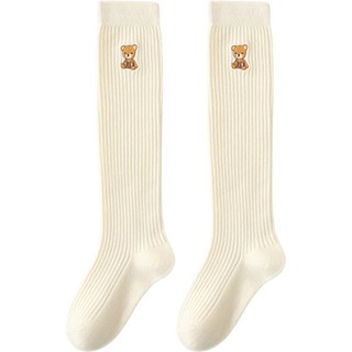 IBboom 女童小熊刺繡過膝襪 E04