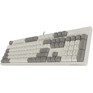 ABKO 復古 GTMX NON-LED 墊片 遊戲 機械式 有線 一般型 鍵盤, 象牙白, K1924, 紅軸