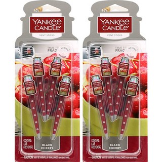 YANKee CANDLe 車用芳香劑 Vent Stick 紅色, 黑櫻桃, 2個