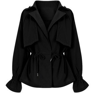 Paige Flynn 腰部抽繩短版風衣 P3CCT004C