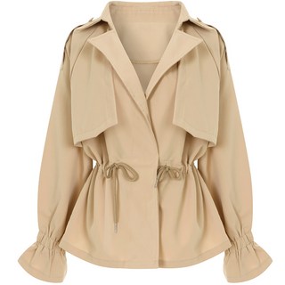 Paige Flynn 腰部抽繩短版風衣 P3CCT004C