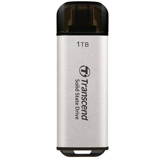 Transcend 創見 超小型 USB-C 外接 SSD ESD300, 1TB, 銀色