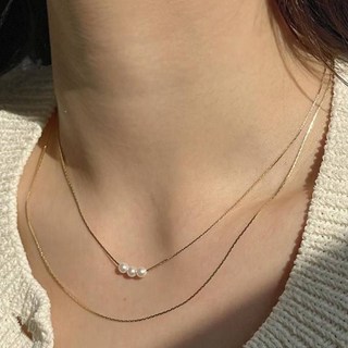 ellajour 女性施華洛世奇珍珠蛇形項鍊