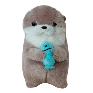 Dadaland 抓到魚的水獺娃娃鑰匙圈, 10cm, 混合色